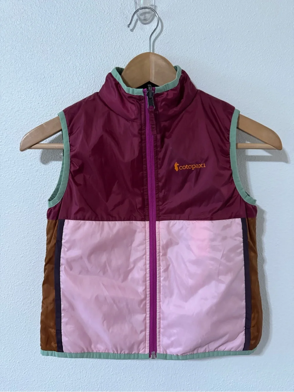 Cotopaxi Teca Calido Vest Pink Brown Reversible Purple Colorblock Full Zipper-XS